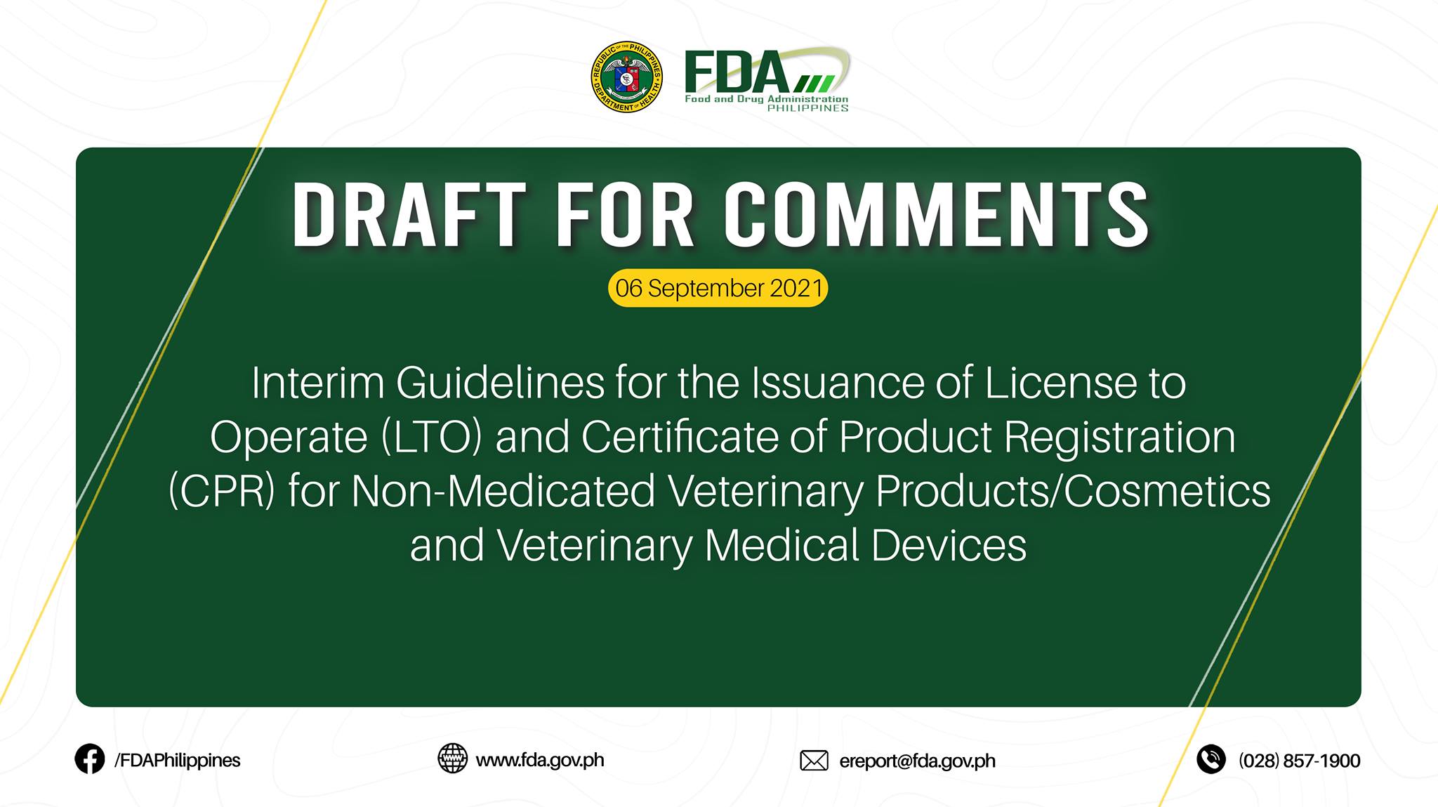Interim Guidelines for the Issuance of License to Operate (LTO) and ...